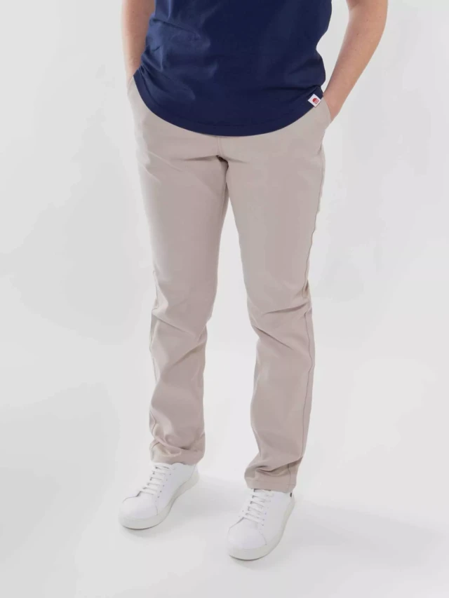 1083 - CHINO AJUSTE 263N coton bio filidenim flex uni beige Femme