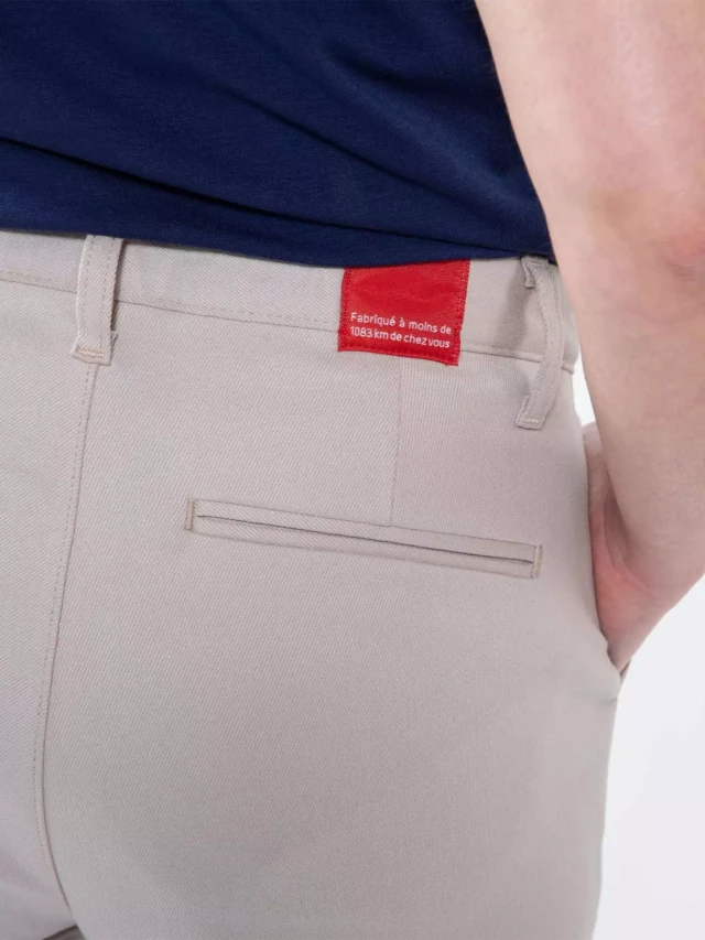 1083 - CHINO AJUSTE 263N coton bio filidenim flex uni beige Femme