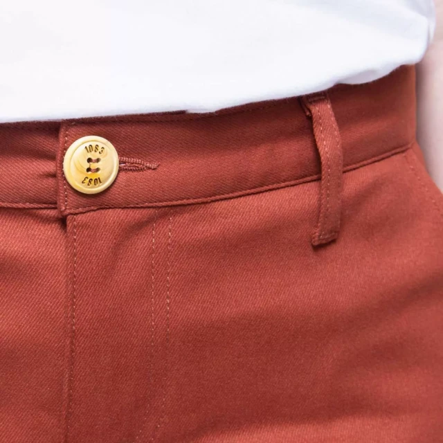 1083 - CHINO AJUSTE 263N coton bio filidenim flex uni terracotta Femme