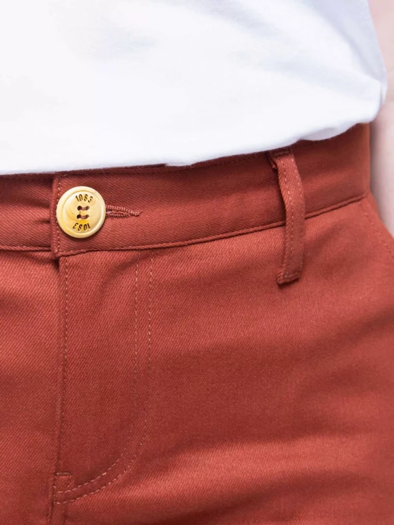 1083 - CHINO AJUSTE 263N coton bio filidenim flex uni terracotta Femme