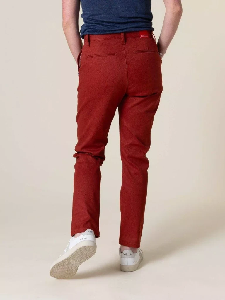 1083 - CHINO AJUSTE 263N coton bio filidenim flex uni terracotta Femme