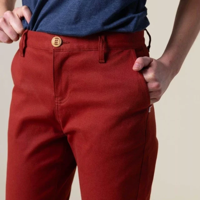 1083 - CHINO AJUSTE 263N coton bio filidenim flex uni terracotta Femme