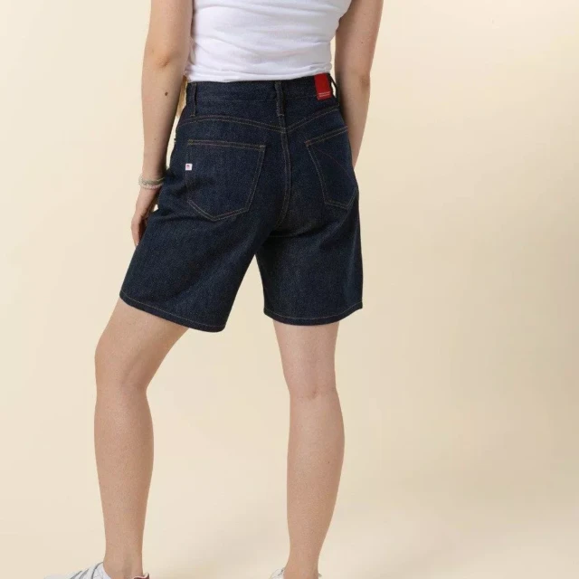 1083 - BERMUDA JEAN 271H DROIT bleu coton bio femme