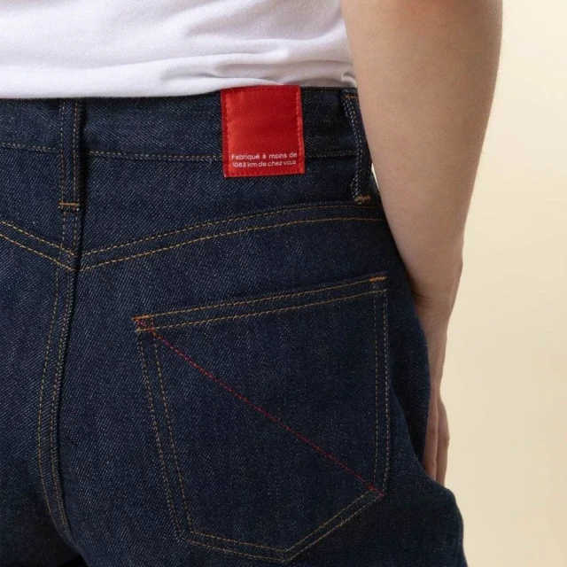 1083 - BERMUDA JEAN 271H DROIT bleu coton bio femme