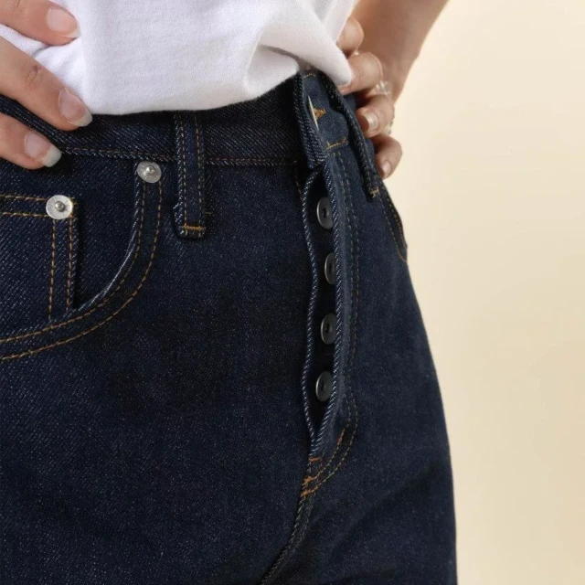 1083 - BERMUDA JEAN 271H DROIT bleu coton bio femme