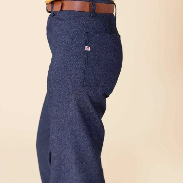 1083 - JEANS DROIT 281H INFINI taille haute recycle superdenim bleu Femme