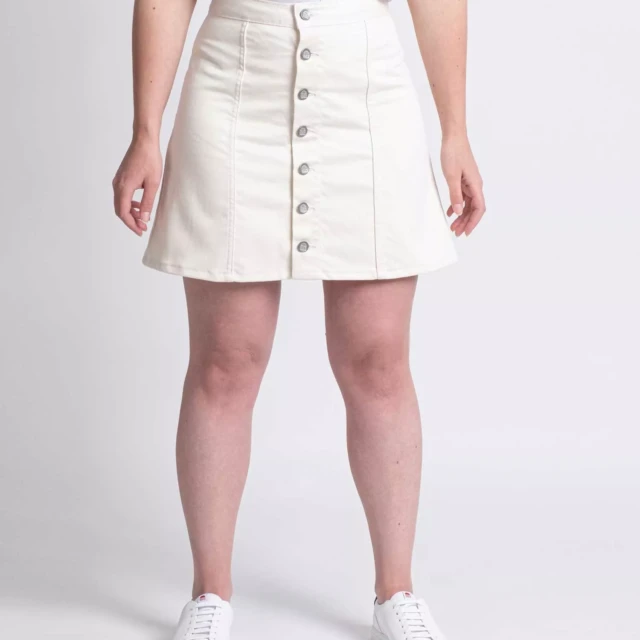 1083 - JUPE ECRU TRAPEZE 292H coton bio denimoriginal