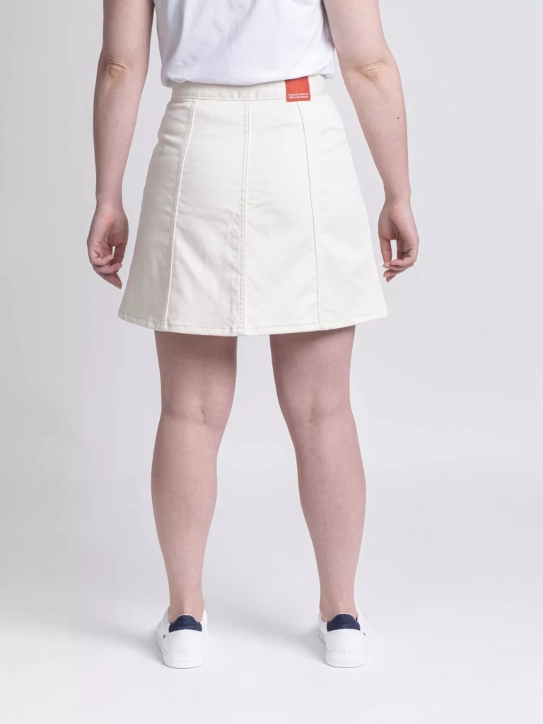 1083 - JUPE ECRU TRAPEZE 292H coton bio denimoriginal