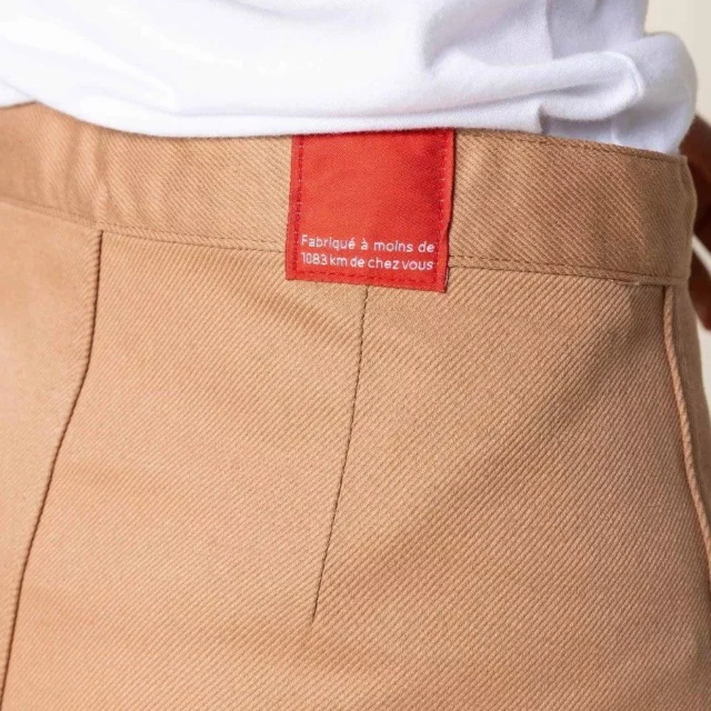 1083 - JUPE TRAPEZE 292H POCHES PLAQUEES denimoriginal marron argile