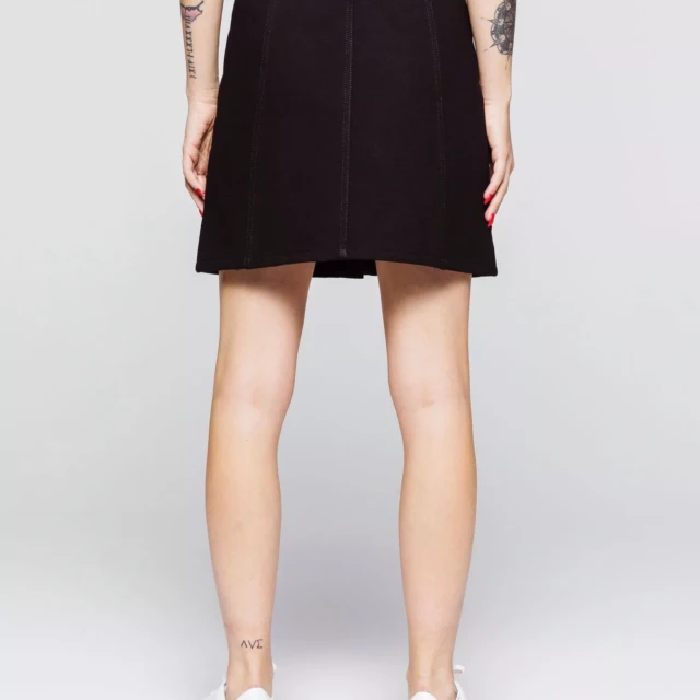 1083 - JUPE JEANS NOIR 292H taille haute coton bio denimoriginal