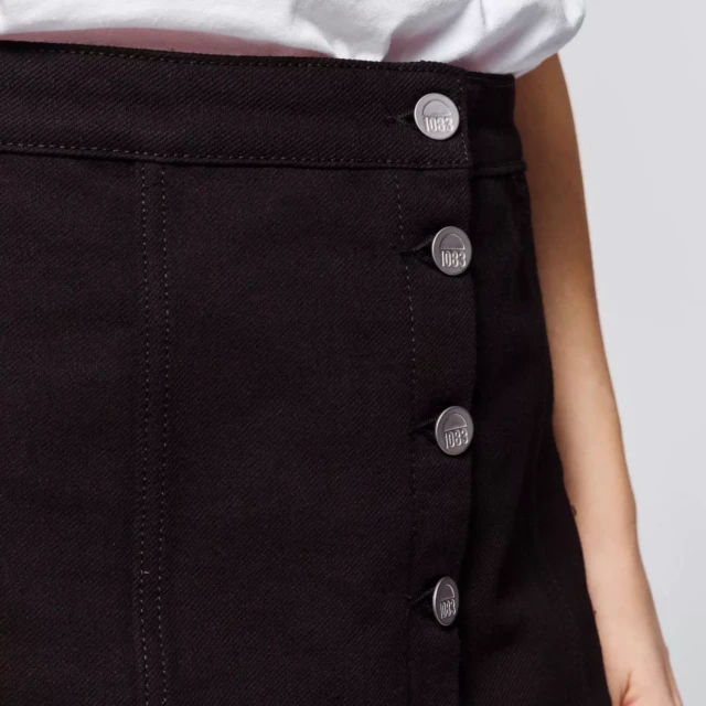 1083 - JUPE JEANS NOIR 292H taille haute coton bio denimoriginal