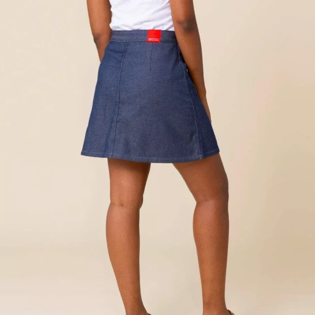 1083 - JUPE TRAPEZE 292H POCHES PLAQUEES denimoriginal bleu