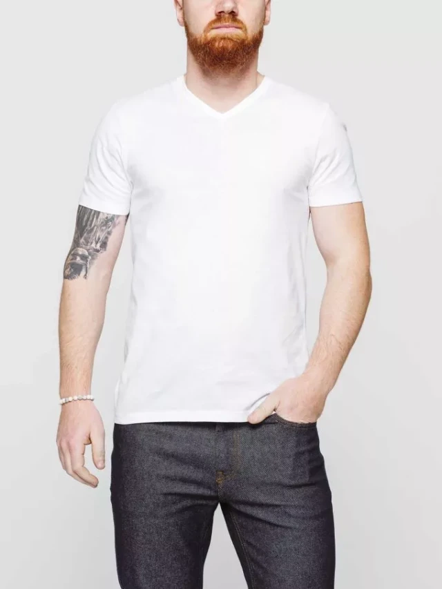 1083 - T-shirt col v 301 uni