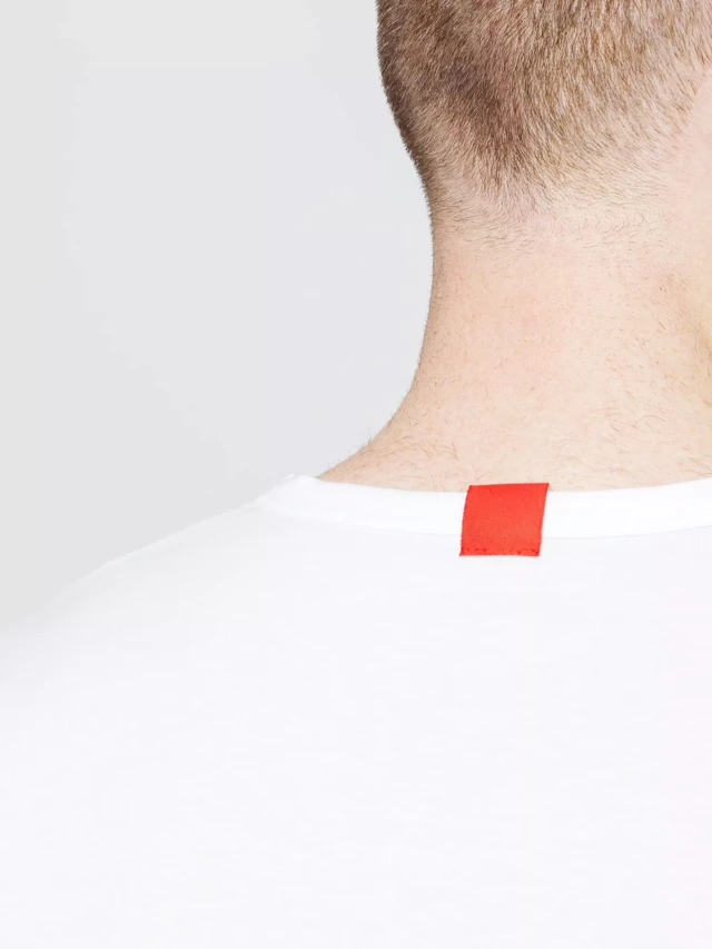 1083 - T-SHIRT COL V 301 UNI coton bio blanc Homme