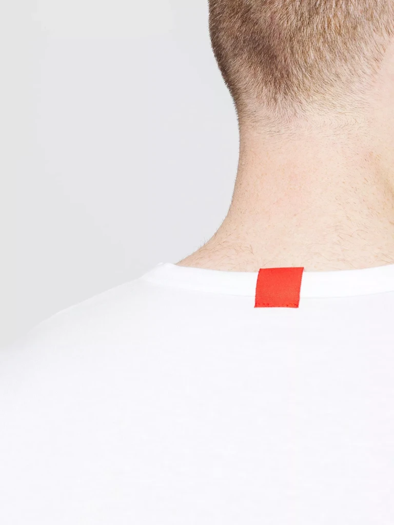 1083 - T-SHIRT COL V 301 UNI coton bio blanc Homme