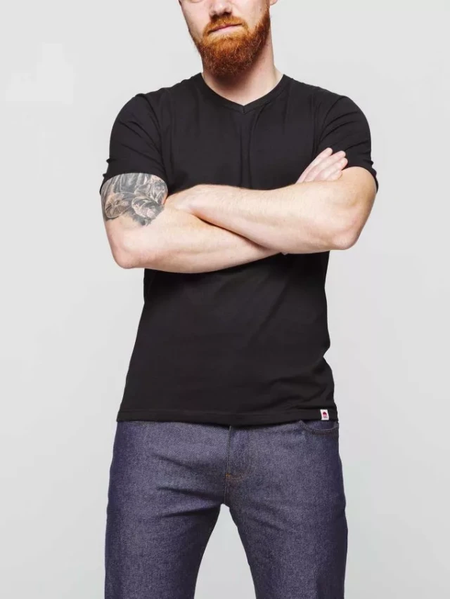 1083 - T-shirt col v 301 uni