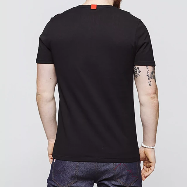 1083 - T-SHIRT COL V 301 UNI coton bio noir Homme