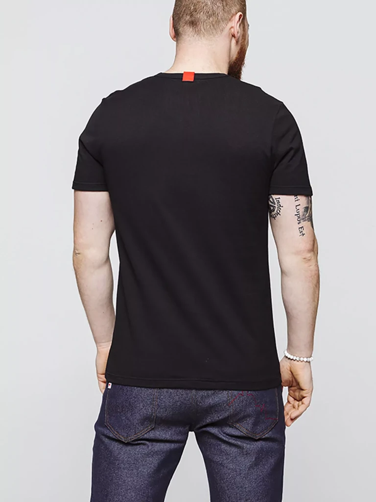 1083 - T-SHIRT COL V 301 UNI coton bio noir Homme