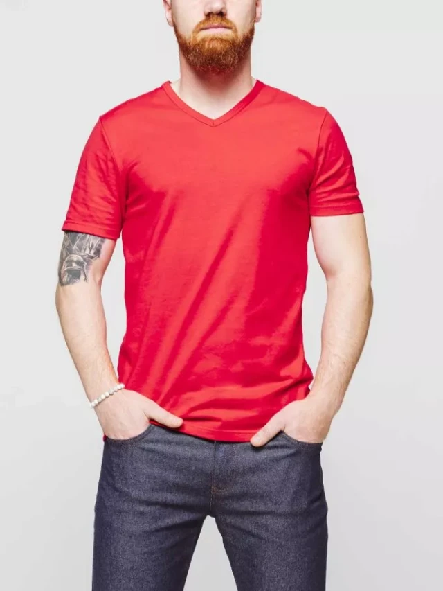 1083 - T-shirt col v 301 uni