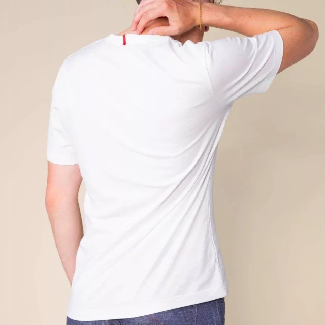 1083 - T-SHIRT DROIT 304 UNI coton bio blanc Homme