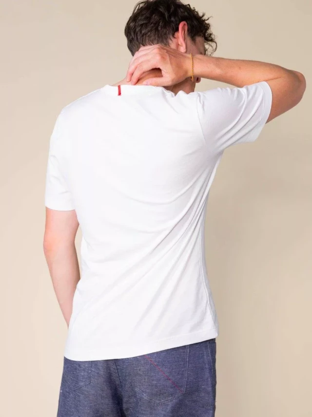1083 - T-SHIRT DROIT 304 UNI coton bio blanc Homme