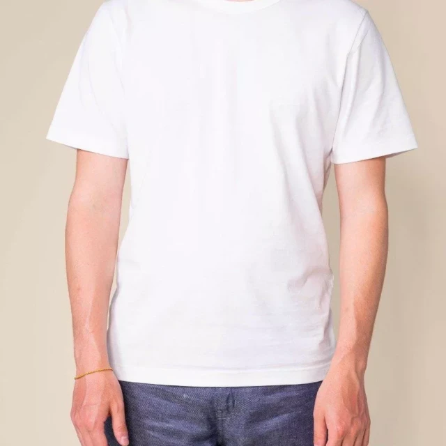 1083 - T-SHIRT DROIT 304 UNI coton bio blanc Homme