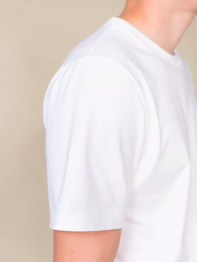 1083 - T-SHIRT DROIT 304 UNI coton bio blanc Homme