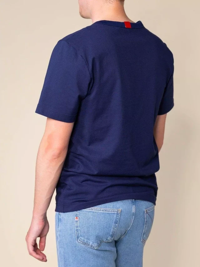 1083 - T-SHIRT DROIT 304 UNI coton bio bleu marine Homme