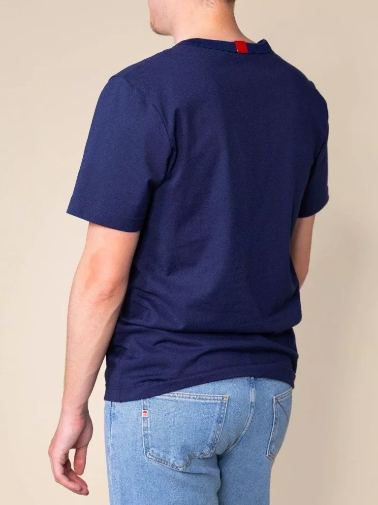 1083 - T-SHIRT DROIT 304 UNI coton bio bleu marine Homme