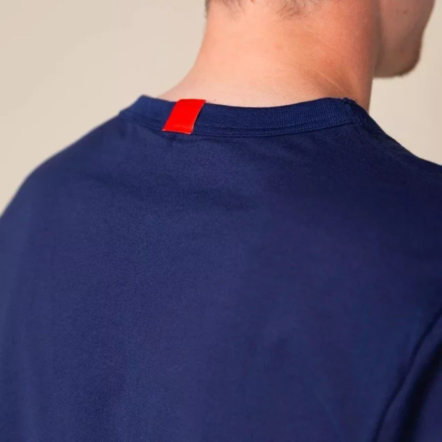 1083 - T-SHIRT DROIT 304 UNI coton bio bleu marine Homme