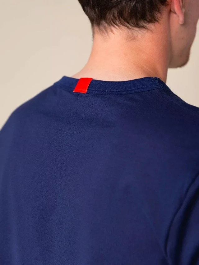 1083 - T-SHIRT DROIT 304 UNI coton bio bleu marine Homme