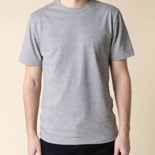 1083 - T-SHIRT DROIT 304 UNI coton bio gris chine Homme