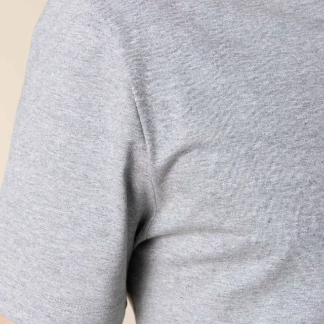 1083 - T-SHIRT DROIT 304 UNI coton bio gris chine Homme
