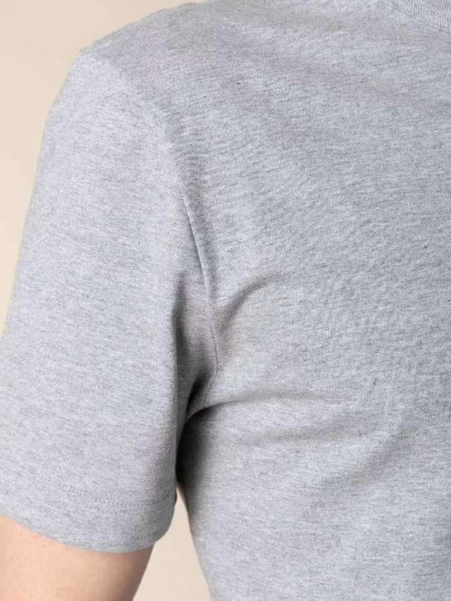 1083 - T-SHIRT DROIT 304 UNI coton bio gris chine Homme