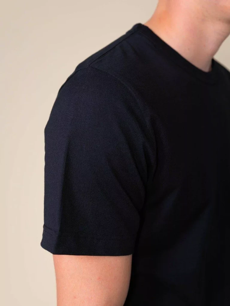 1083 - T-SHIRT DROIT 304 UNI coton bio noir Homme