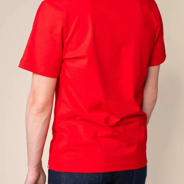 1083 - T-SHIRT DROIT 304 UNI coton bio rouge Homme