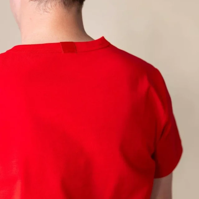 1083 - T-SHIRT DROIT 304 UNI coton bio rouge Homme
