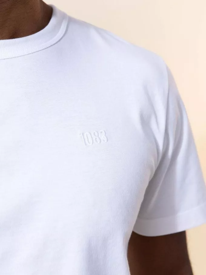 304 x02 1083 - T-SHIRT DROIT BRODE 304 UNI coton bio blanc Homme