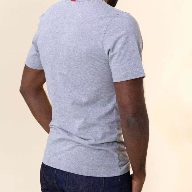 1083 - T-SHIRT DROIT BRODE 304 UNI coton bio gris chiné Homme