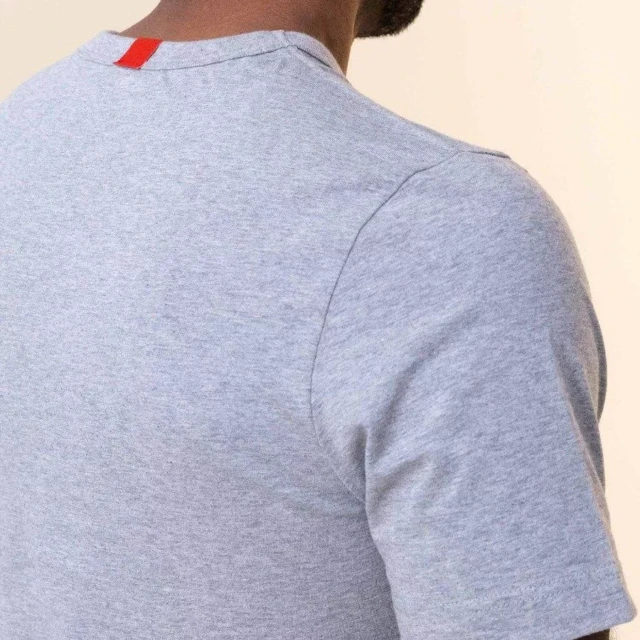 1083 - T-SHIRT DROIT BRODE 304 UNI coton bio gris chiné Homme