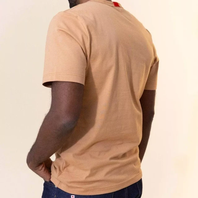 1083 - T-SHIRT DROIT BRODE 304 UNI coton bio marron argile Homme