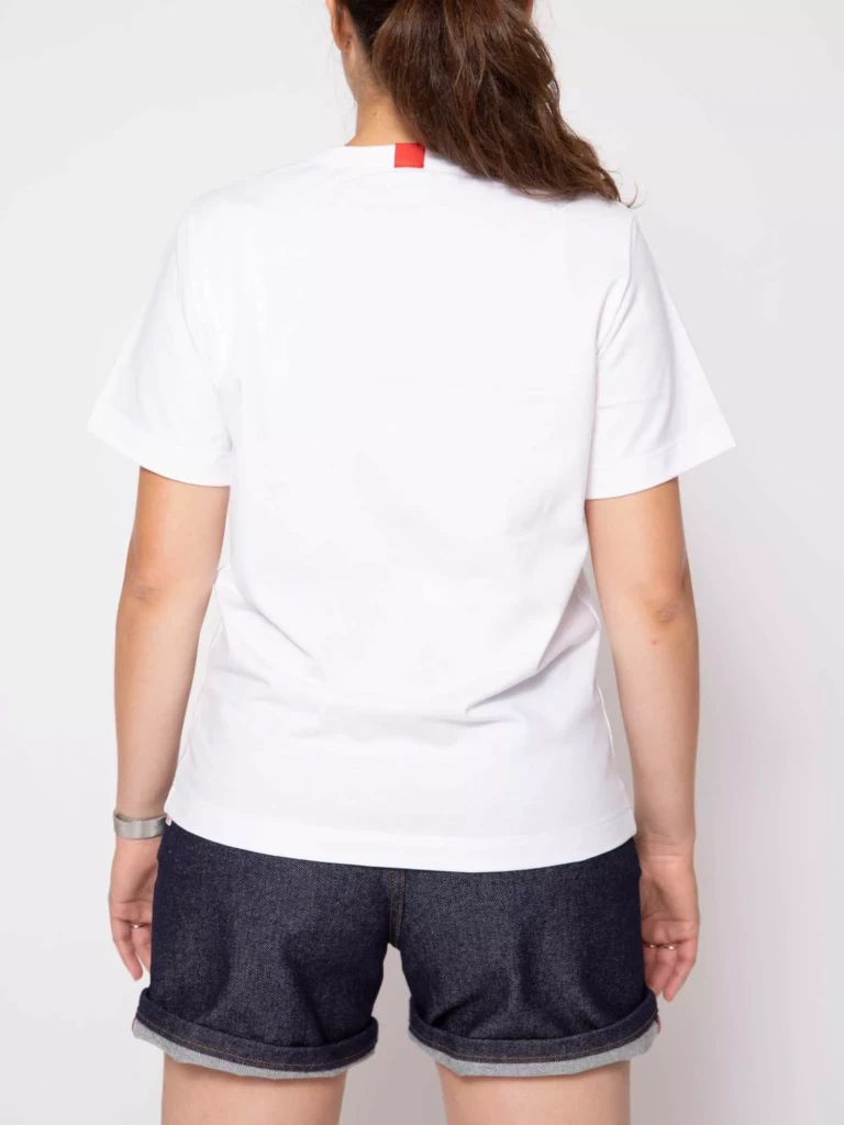 1083 - T-SHIRT DROIT 404 UNI coton bio blanc Femme