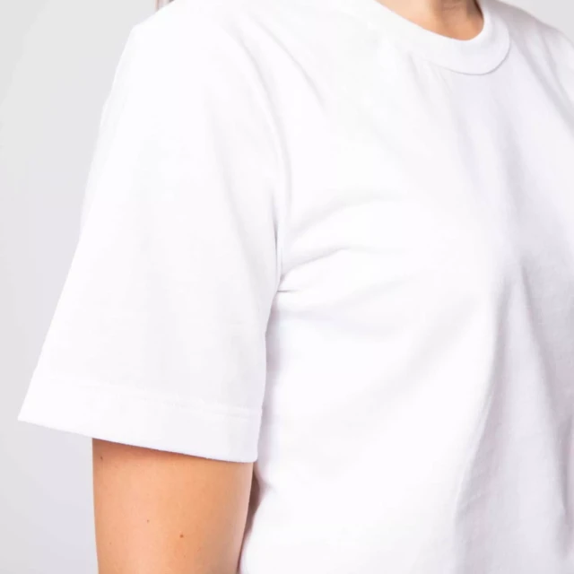 1083 - T-SHIRT DROIT 404 UNI coton bio blanc Femme