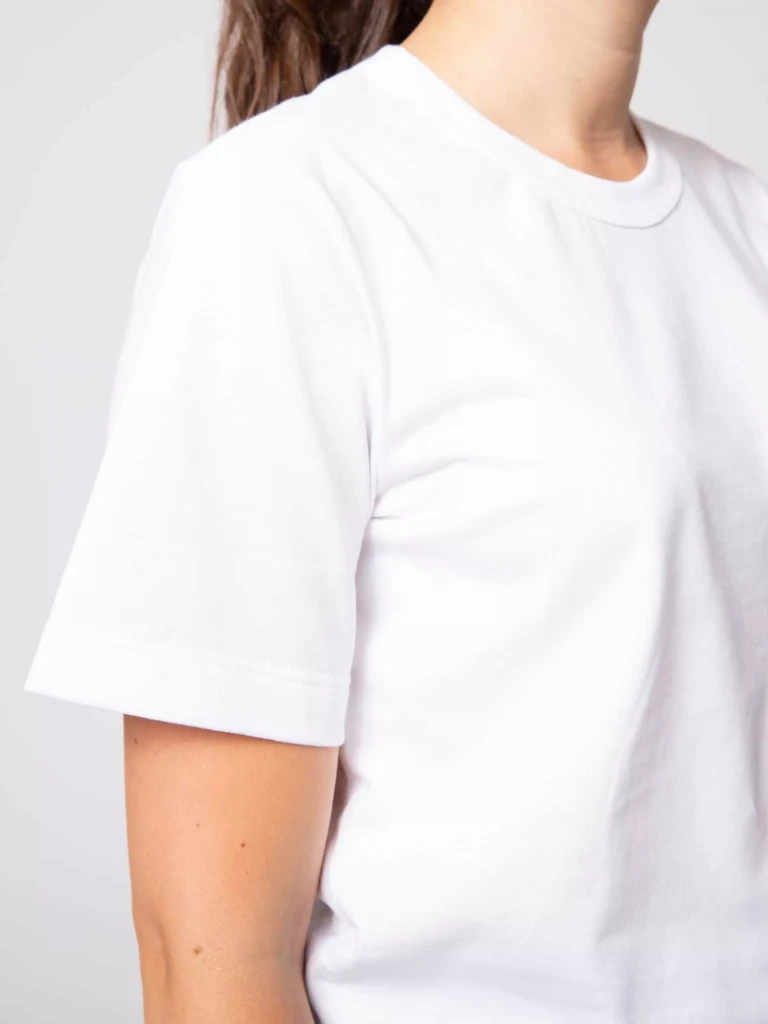 1083 - T-SHIRT DROIT 404 UNI coton bio blanc Femme