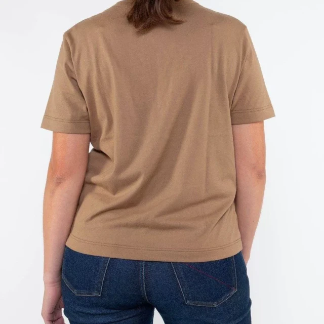 1083 - T-SHIRT DROIT 404 UNI coton bio moka Femme