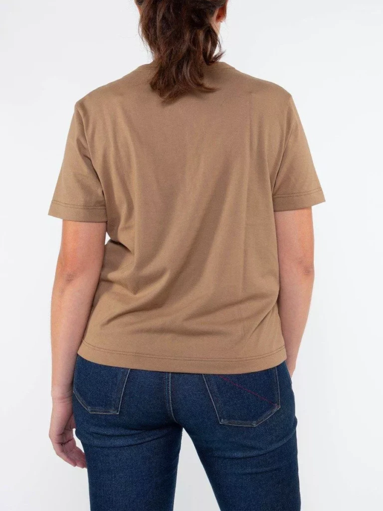 1083 - T-SHIRT DROIT 404 UNI coton bio moka Femme