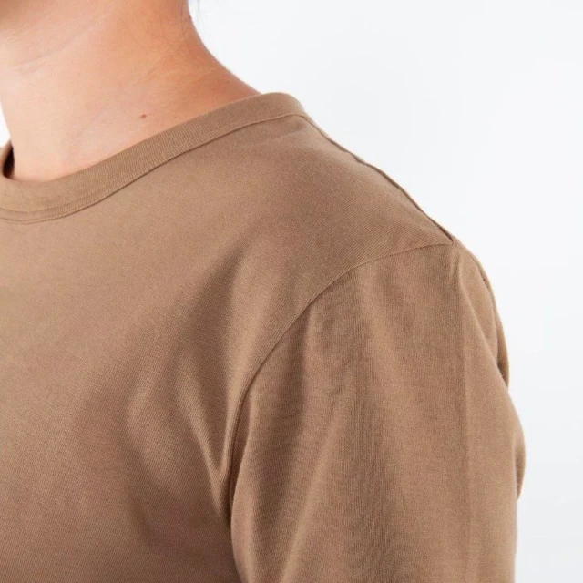 1083 - T-SHIRT DROIT 404 UNI coton bio moka Femme