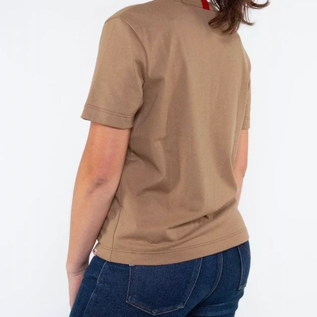 1083 - T-SHIRT DROIT 404 UNI coton bio moka Femme