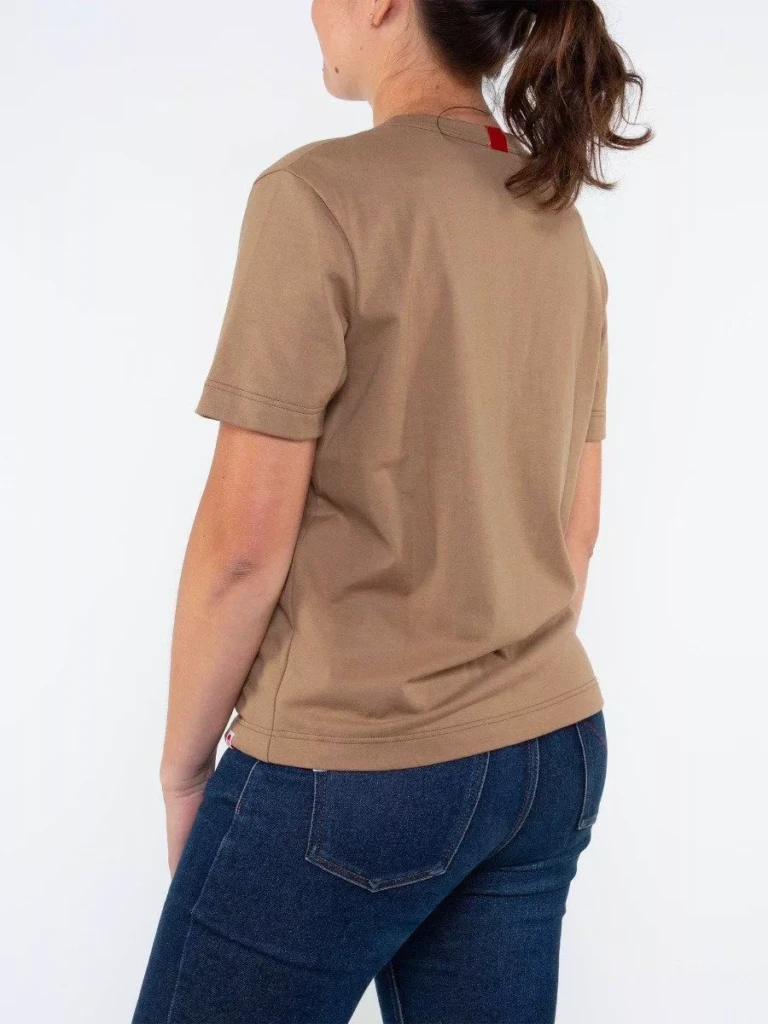 1083 - T-SHIRT DROIT 404 UNI coton bio moka Femme