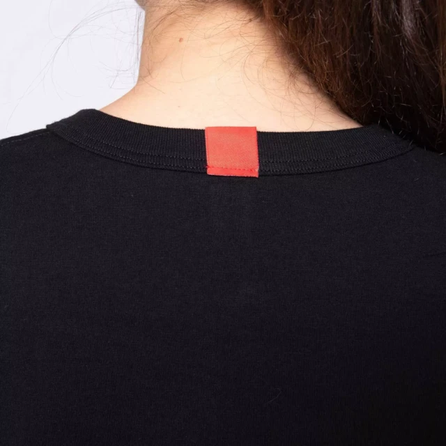 1083 - T-SHIRT DROIT 404 UNI coton bio noir Femme